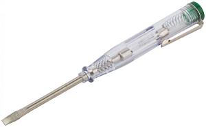 Отвертка индикаторная, белая ручка, 100-500 В, 140 мм FIT