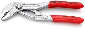 COBRA Клещи переставные, зев 25 мм, длина 125 мм, хром, обливные ручки KNIPEX