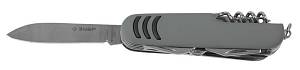 ЗУБР 12 в 1, обрезиненная рукоятка 90 мм, складной, многофункциональный нож (47780)