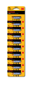 Батарейки Kodak LR03-10BL MAX SUPER Alkaline [K3A-10] (100/1000/36000)