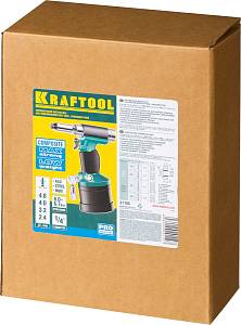 KRAFTOOL ARC-48, 2.4 - 4.8 мм, пневматический заклепочник Vacuum-Lock (31188)