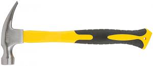 Молоток-гвоздодер, фиброглассовая усиленная ручка, Профи 30 мм, 450 гр. FIT