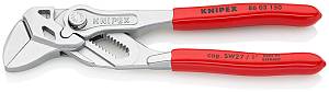 Клещи переставные-гаечный ключ, зев 27 мм, длина 150 мм, хром, обливные ручки KNIPEX