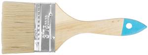 Кисть флейцевая "Эконом", натур. светлая щетина, деревянная ручка 3" (75 мм) FIT