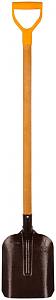 Лопата совковая, рельсовая сталь Р65 (М76), с деревянным черенком и V-ручкой &quot;ПЗИ&quot; 200х280х1420 мм Российское пр-во