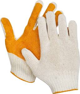 STAYER GP-7, размер L-XL, перчатки трикотажные для тяжелых работ, с ПВХ покрытием ладони. 11405-XL